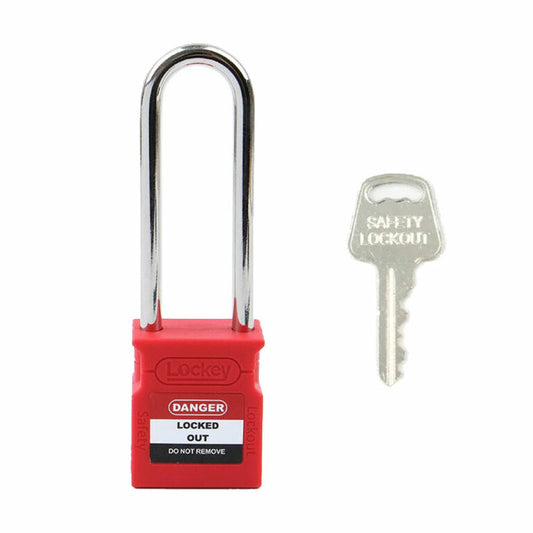 Yellow KD Padlock Chrome Plated Steel Shank 76mm - Volt Safety